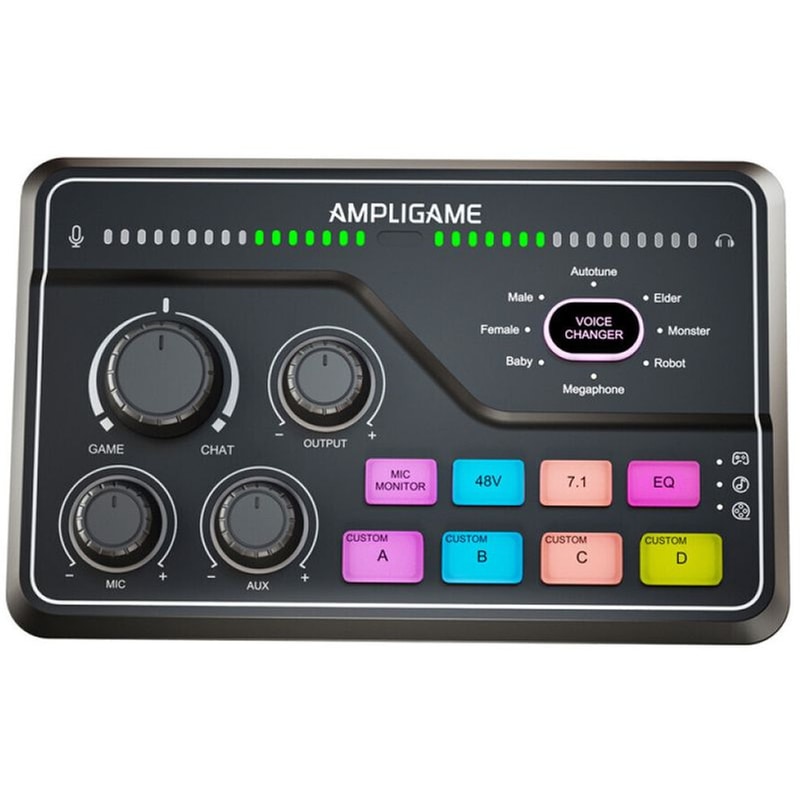 Fifine SC8 RGB Stream Audio Controller Gaming mixer για PC - Μαύρο