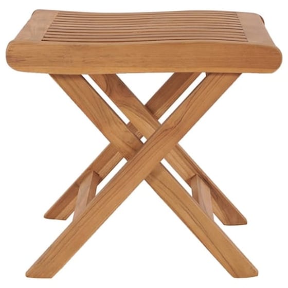 Υποπόδιο VidaXL Πτυσσόμενο από Μασίφ Ξύλο Teak 46.5x49x41.5 cm - Καφέ image 3