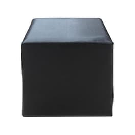 Σκαμπό Σαλονιού Pu  37x37x42cm - Μαύρο