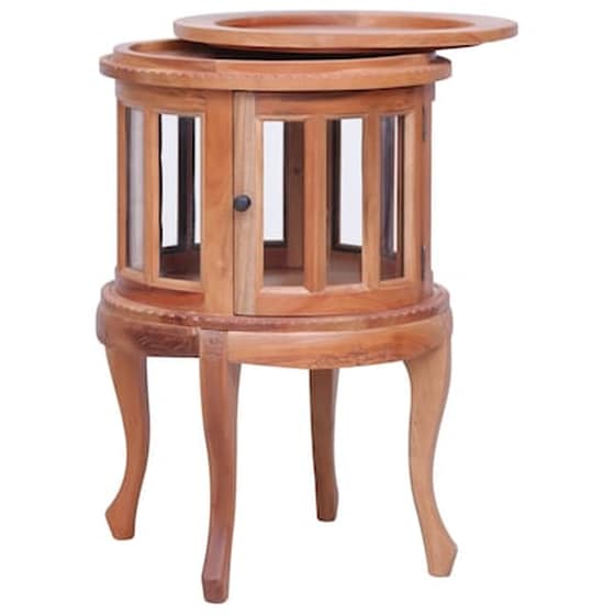 Τραπεζάκι Σαλονιού VidaXL από Μασίφ Μαόνι 50x50x76cm - Καφέ image 3
