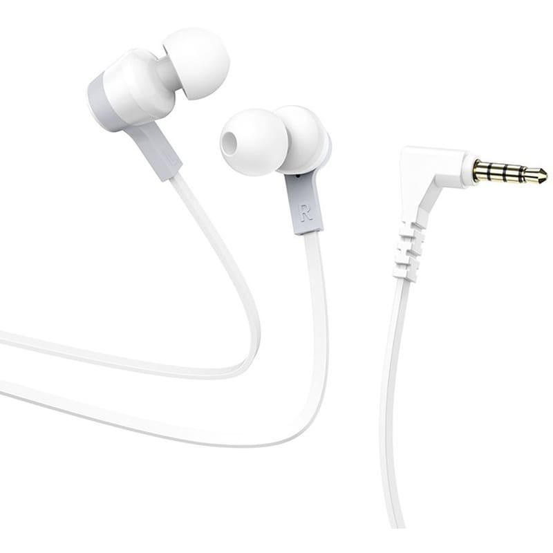 HOCO Hands Free Hoco M86 Oceanic Universal Earphones Deep Bass Stereo Με 3.5mm Γωνιακό Κονέκτορα Λευκό 1.2m