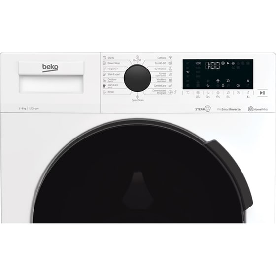 BEKO WUE8626XBWS 8 kg 1.200 Στροφές με Ατμό Λευκό Πλυντήριο Ρούχων image 4
