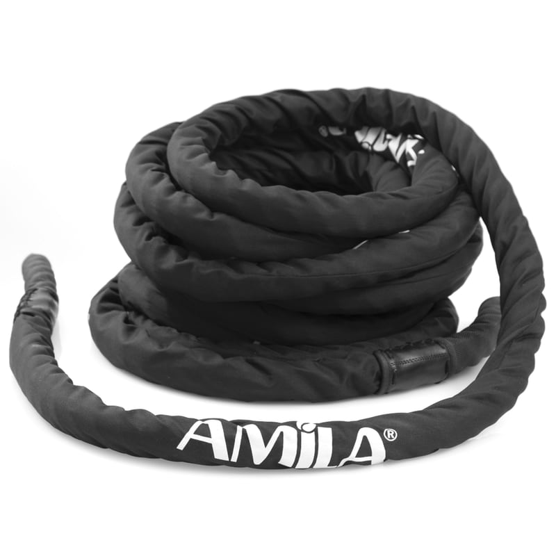 Σχοινί Crossfit Amila Battle Rope 9m από Κεβλάρ - Μαύρο