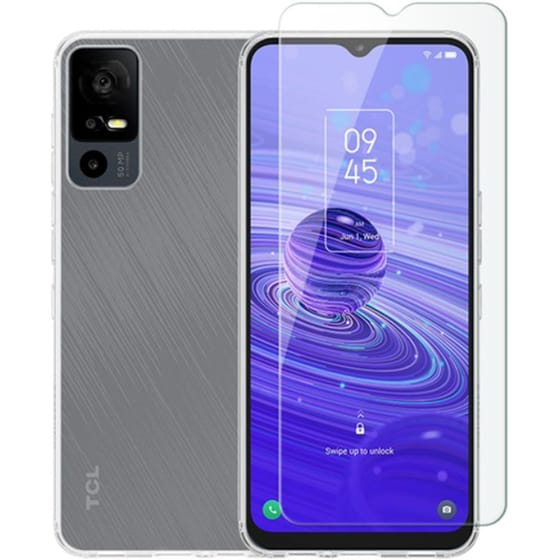 Θήκη + Προστατευτικό οθόνης TCL 40R - Vivid Set TPU Case + Tempered Glass - Transparent image 0