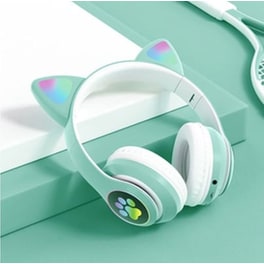 Βεραμάν Ασύρματα Ακουστικά Αυτιά Γάτας Bluetooth Με Led Εναλλασσόμενο Φωτισμό