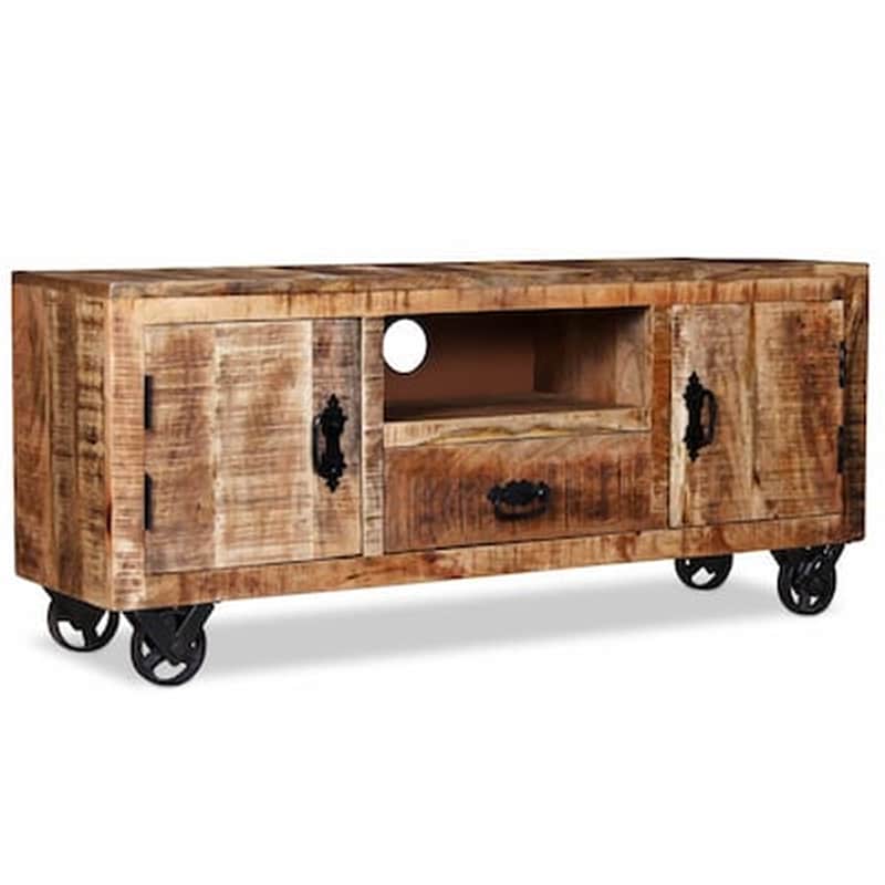 VIDAXL Έπιπλο Τηλεόρασης VidaXL Ξύλο Μάνγκο 110x30x50cm - Καφέ