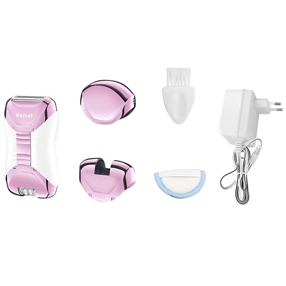 Σετ Αποτρίχωσης Epilator ΚΕΜΕΙ KM-372 Ροζ image 3