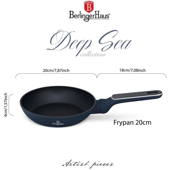 Αντικολλητικό Τηγάνι BERLINGER HAUS Deep Sea Collection BH-8364 20 cm Μπλε image 1