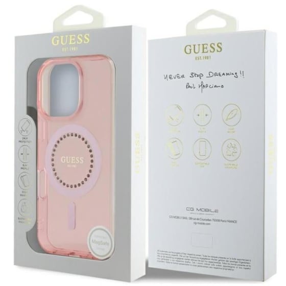 Θήκη Apple iPhone 16 Pro Max Guess Rhinestones - Ροζ image 5