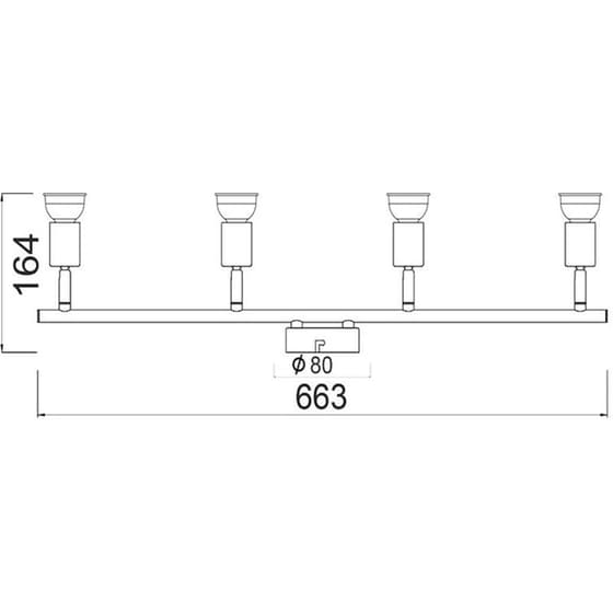 Σποτ Πολύφωτο Aca Trinity Mc634wh4 Μεταλλικό - Λευκό image 1