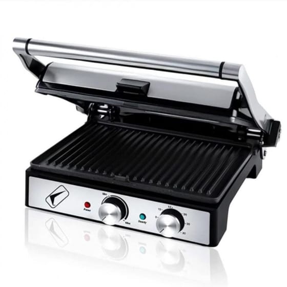 Ηλεκτρική Ψησταριά BBQ LEXICAL LSM-2571 2000W Ασημί image 2