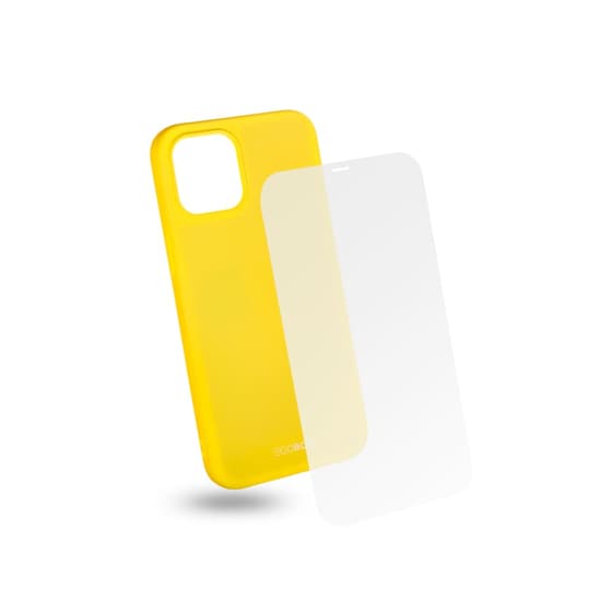Θήκη & Προστασία οθόνης Apple iPhone 12 Pro Max - Egoboo Tempered Glass + Case Rubber TPU - Lime image 0