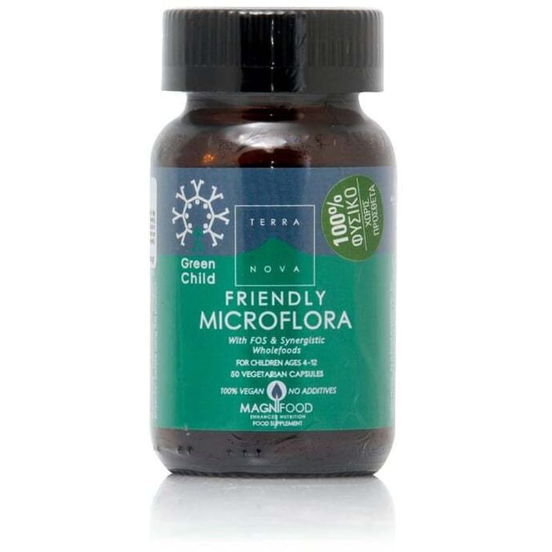 TERRANOVA Προβιοτικό TERRANOVA Green Child Friendly Microflora - 50 Κάψουλες