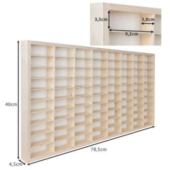 Ξύλινο Ράφι Για Αυτοκινητάκια 80 Θέσεων 78.5 X 4.5 X 40 Cm Kruzzel 20233 image 3