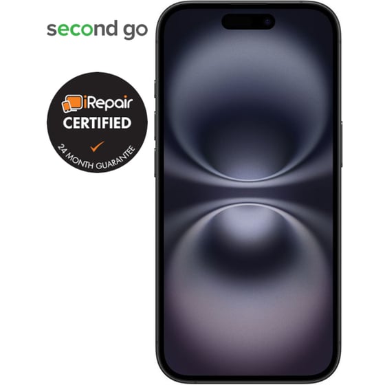 Μεταχειρισμένο Apple iPhone 16 128GB Black second go Certified by iRepair image 1