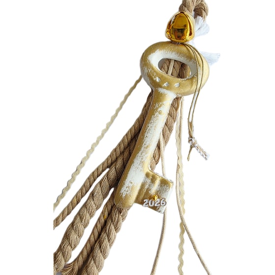 Γούρι&nbsp;Κρεμαστό Perfect Match&nbsp;Κλειδί&nbsp;Κεραμικό&nbsp;Χρυσό image 0