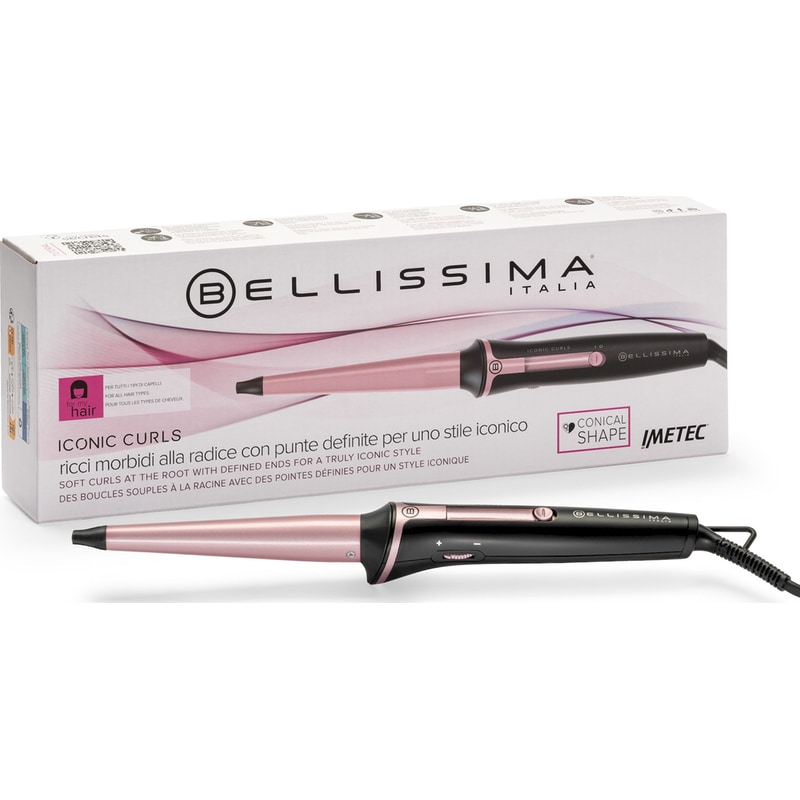 BELLISSIMA Ψαλίδι Μαλλιών BELLISSIMA Iconic Curls - Μαύρο/Ροζ