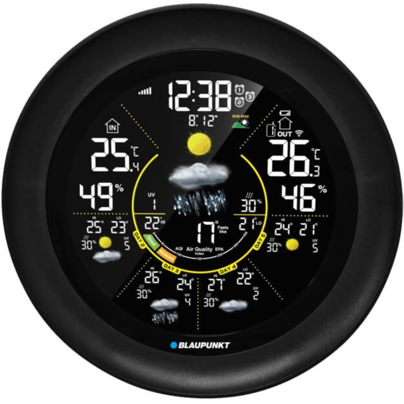 BLAUPUNKT Μετεωρολογικός Σταθμός Blaupunkt WS65BK - Μαύρο