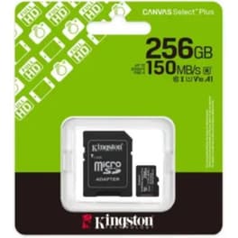 Kingston Canvas Select Plus Gen3 microSDXC 256GB Class 10 U1 V10 UHS-I με αντάπτορα