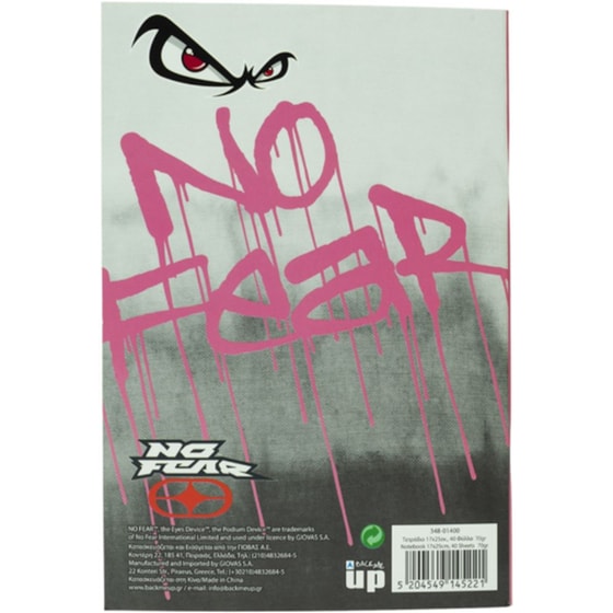 Τετράδιο Καρφίτσα NO FEAR B5 Be Brave - Good Vibes (1 Τεμάχιο) image 1