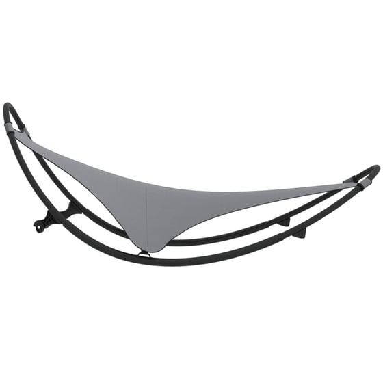Ξαπλώστρα VidaXL Κουνιστή από Ατσάλι 210.5x103x77.5 cm - Γκρι image 3
