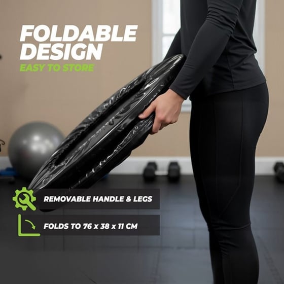 VIRTUFIT Τραμπολίνο Γυμναστικής με Λαβή 102 x 102 x 108 cm Μαύρο image 1