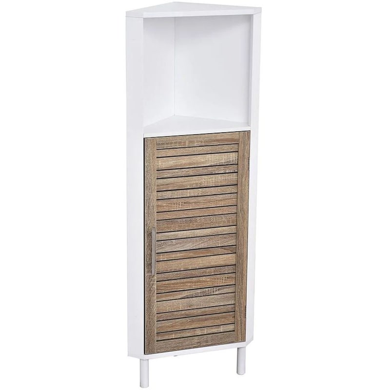 SPITISHOP Ντουλάπι Μπάνιου Spitishop T-d Stockholm 9923306 από MDF 30x30x118cm - Λευκό/Καφέ