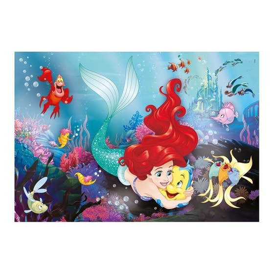 Παιδικό Παζλ Clementoni Maxi Supercolor Disney Η Μικρή Γοργόνα (24 Κομμάτια) image 1