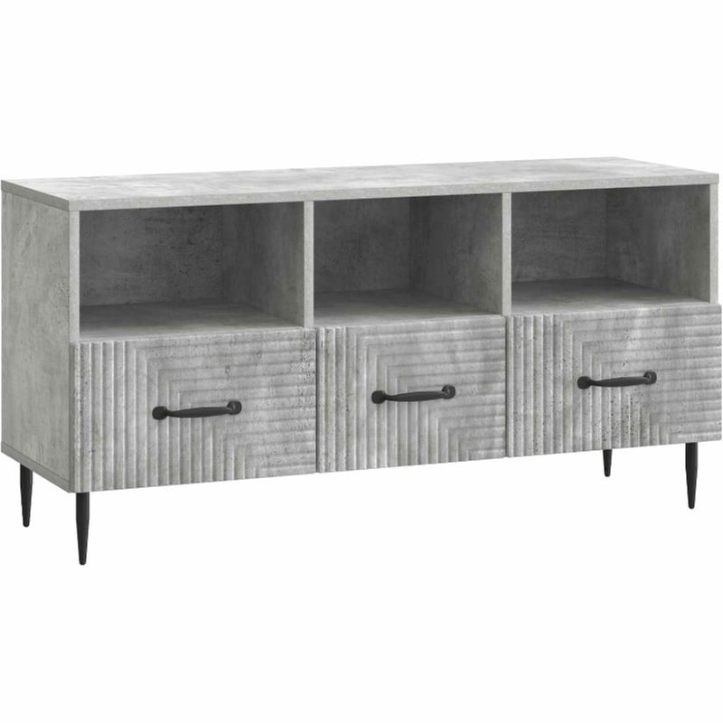 Έπιπλο Τηλεόρασης VidaXL με Συρτάρι 102x34.5x50 cm - Γκρι Σκυροδέματος
