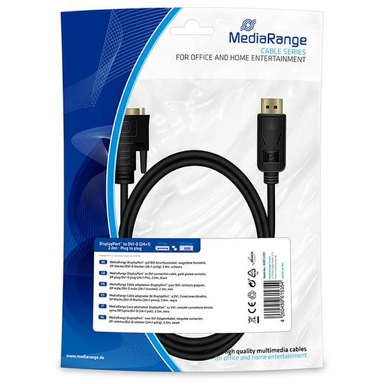 Καλώδιο MediaRange MRCS199 DVI-D Male σε DisplayPort Male - 2.0m image 0
