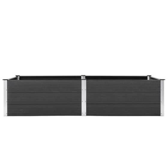 Vidaxl Ζαρντινιέρα Υπερυψωμένη Γκρι 250 X 100 X 54 Εκ. Από Wpc image 3