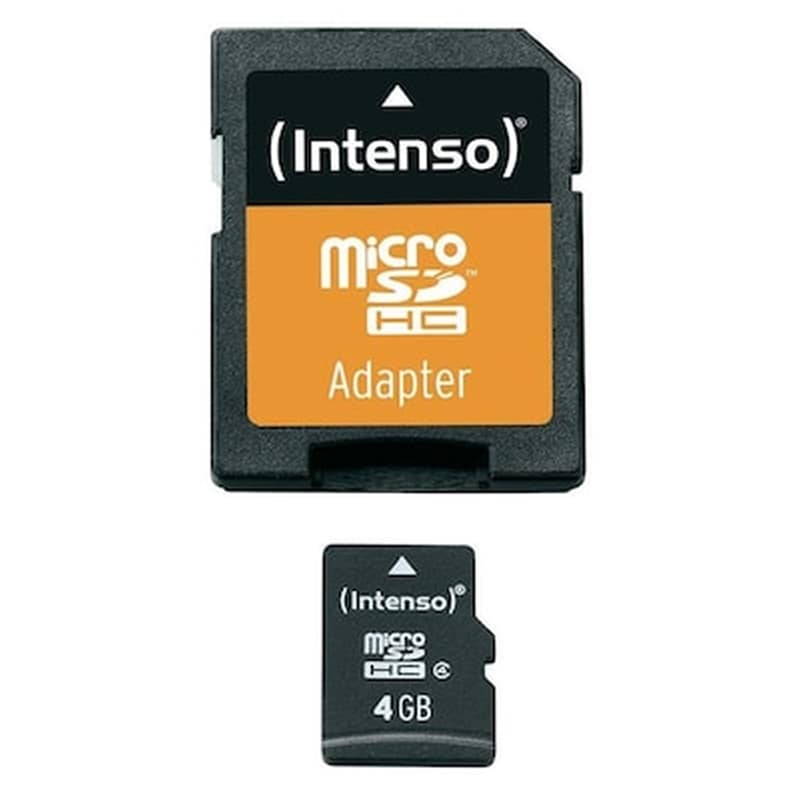 INTENSO Intenso microSDHC 4GB Class 4 με αντάπτορα