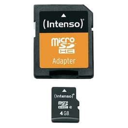 Intenso microSDHC 4GB Class 4 με αντάπτορα