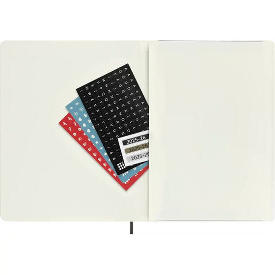 Ημερολόγιο Εβδομαδιαίο Moleskine 2025-2026 18Μ XL Black Soft image 4
