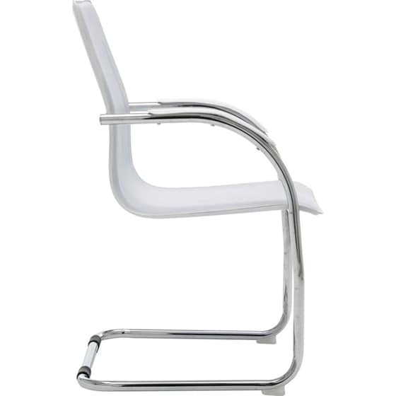 Καρέκλα Γραφείου VidaXL Πρόβολος από Τεχνητό Δέρμα - Λευκή image 2