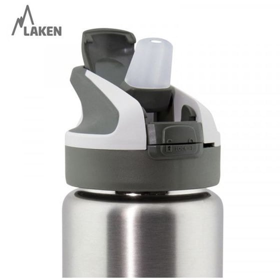 Παγούρι Θερμός Laken με Καλαμάκι Λευκό 500ml image 1