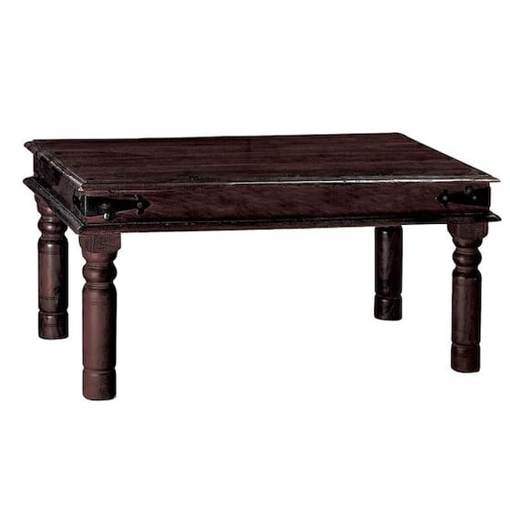 Τραπεζάκι Σαλονιού Woodwell από Ξύλο 60x90x40cm - Καρυδί image 0