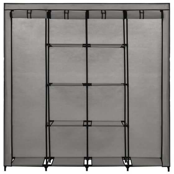 Vidaxl Ντουλάπα Με 4 Αποθηκευτικά Τμήματα Γκρι 175 X 45 X 170 Εκ. image 5