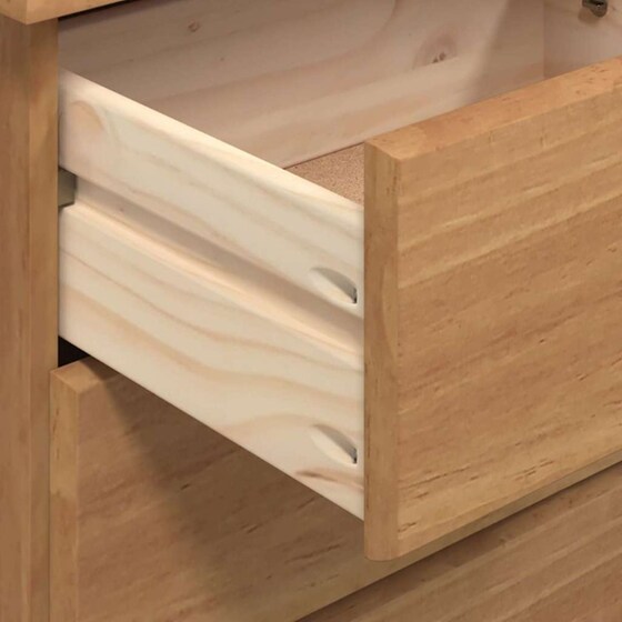 Γραφείο Γραφής VidaXL Askim από Μασίφ Ξύλο Πεύκου 95x40x75 cm - Καφέ image 7