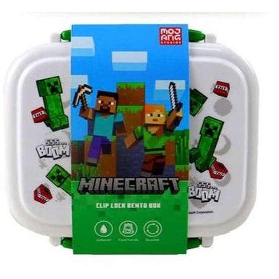 Σετ Φαγητοδοχείο Puckator Με Κουτάλι & Πιρούνι Bento Minecraft Creeper & TNT Πράσινο image 1