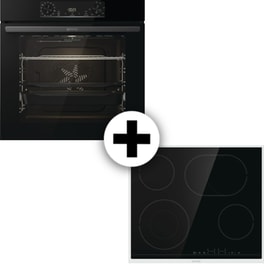 GORENJE BOS6737E06BG & ECT43X 77 Lt Μαύρο Eντοιχιζόμενο Σετ Φούρνος και Εστία