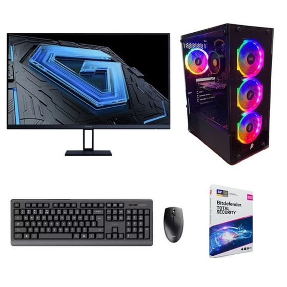 Desktop Vengeance Vanguard X2 (Ryzen 7-5700X/32GB/512GB SSD/Radeon RX 6400/Win11Home) & Xiaomi G27i Gaming Monitor 27'' & Trust Primo Ασύρματο Πληκτρολόγιο/Ποντίκι & BitDefender Total Security image 0