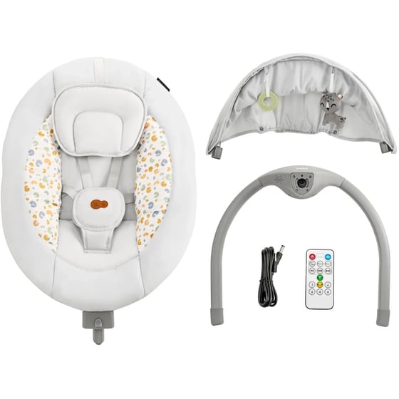 Βρεφικό Relax Kinderkraft Lumi 2 Light Grey image 6