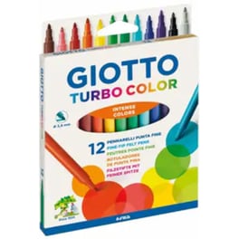 Μαρκαδόροι Giotto Turbocolor Hangbox 12 Τεμάχια