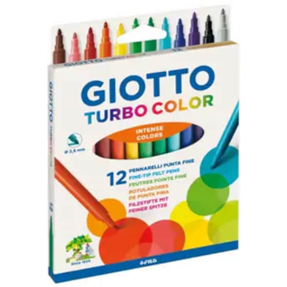 Μαρκαδόροι Giotto Turbocolor Hangbox 12 Τεμάχια image 0