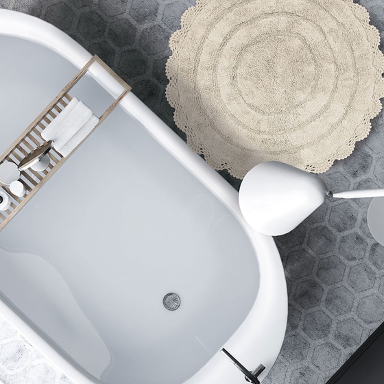 Πατάκι Μπάνιου Das Home Στρογγυλό Βαμβακερό 60 cm - Εκρού image 1