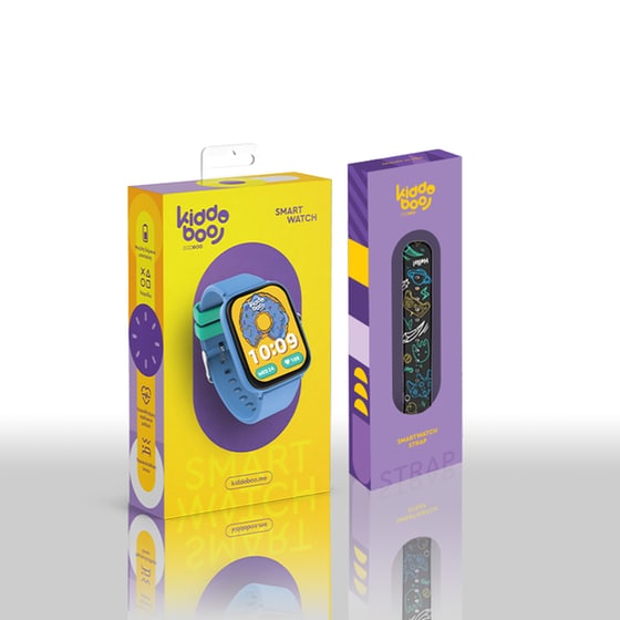 Smartwatch Kiddoboo 2.0 44mm - Blue + Black Strap image 1