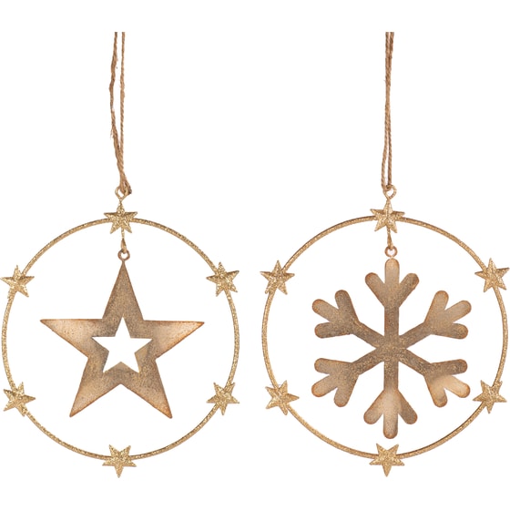 Χριστουγεννιάτικο Αστέρι/Νιφάδα Baden 14 cm 1 Τμχ - Χρυσό image 0