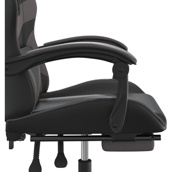 Καρέκλα Gaming VIDAXL 3143858 με Υποπόδιο από Τεχνητό Δέρμα - Γκρι image 5