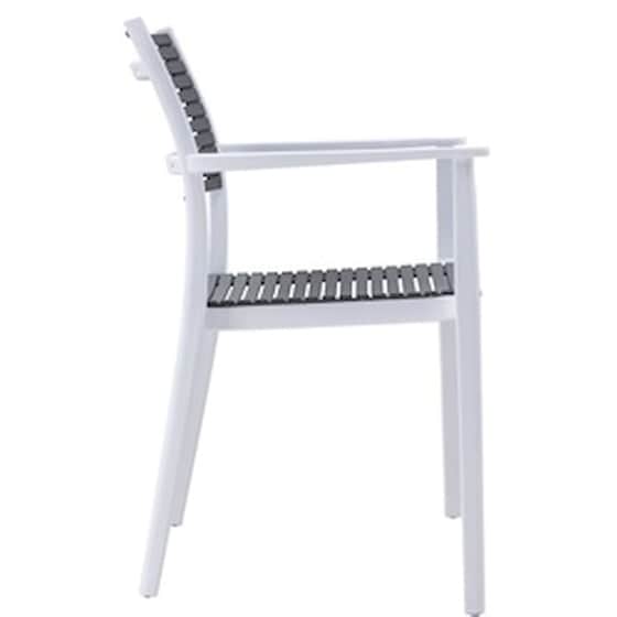 Πολυθρόνα Woodwell Akron Pp C55102 58x54x86cm -  Λευκή/Γκρι image 1